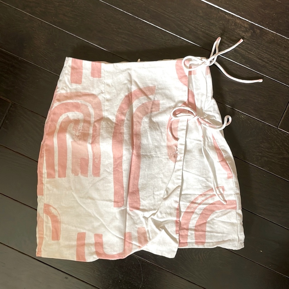 SABO skirt pink and white ties
